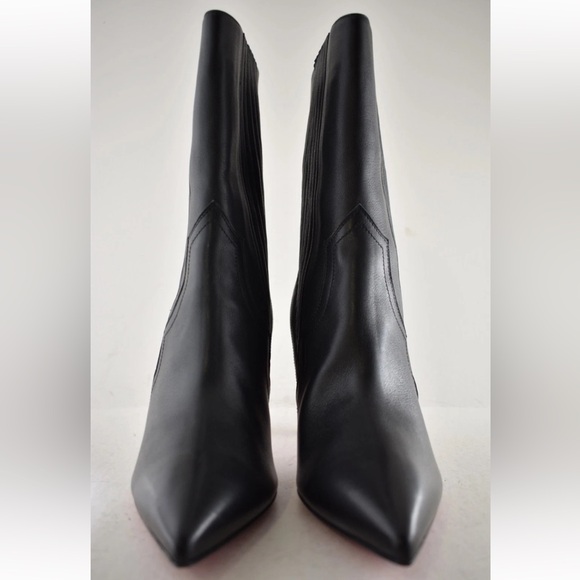 Christian Louboutin Santigag 85 Black Calf Leather Mid Calf Ankle Heel Boot 36 - Picture 8 of 16